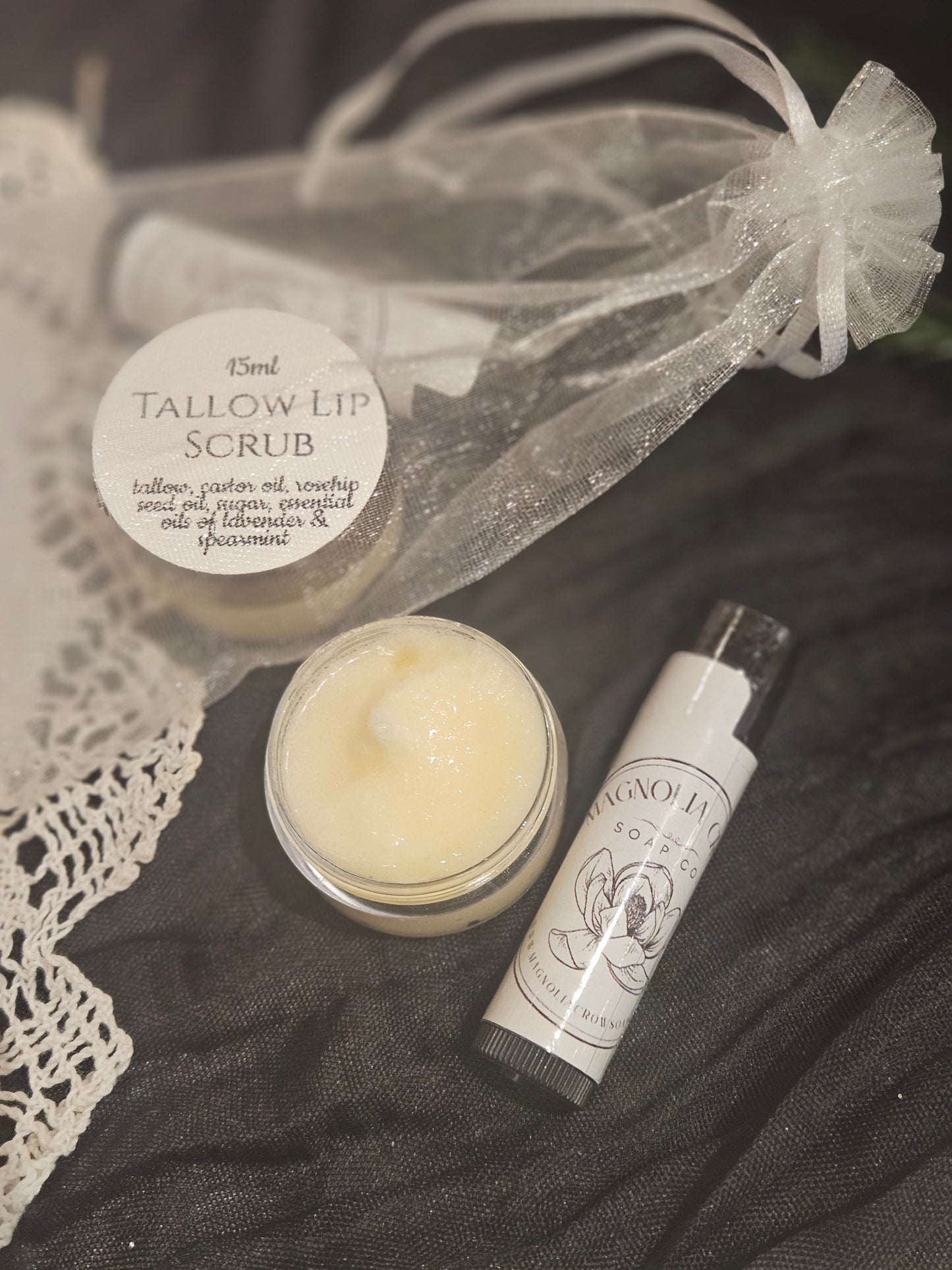 Tallow Lip Balm + Scrub Set
